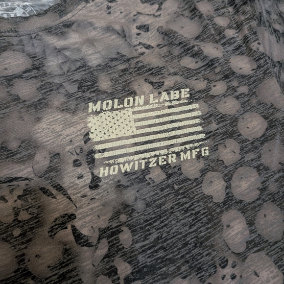 Howitzer Molon Labe Shirt Gray Camo Skill Snake Firearms - Picture 3 of 11